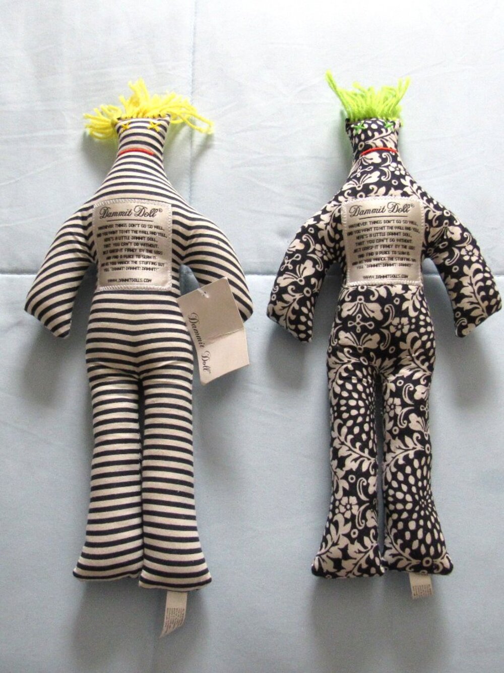 DAMMIT DOLL Set of 2 Dolls Novelty Work Humor 2014 Polyester Cloth Funny 12'
